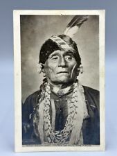 Vintage Wah-Shun-Gah CHIEF KAW NATION Native American Real Photo Postcard RPPC picture
