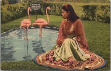 1958 SILVER SPRINGS Florida Linen Postcard 