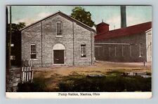 Mantua OH-Ohio, Pump Station, Portage County c1910 Vintage Postcard picture