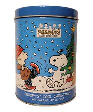 Peanuts Good Grief Cafe Snoopy's Cool Christmas Hot Caramel Apple Cider Tin Only picture