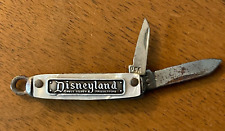 Vintage 60's Disneyland Mini Pocket Knife Double Blade Keychain Knife USA picture