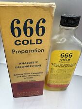 666 Cold Medicine Bottle Box Original Liquid Poison Apothecary Jacksonville Fl picture
