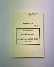 US WAR DEPARTMENT 1943 BASIC FIELD MANUAL - U.S RIFLE, .30 CALIBER, M1 picture