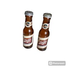 1950’s Vintage Schlitz Brown Beer Bottle Salt & Pepper Shaker Set picture
