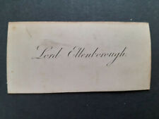 c1850/60s Calling Card Lord Ellenborough to Mrs William Johnson  picture