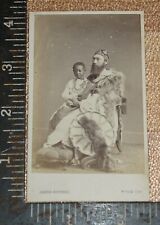Rare CDV Prince Alemayehu of Ethiopia w/ Captain Tristram Speedy by Jabez Hughes picture