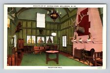 Wellsburg WV-West Virginia, St George Home, Reception Hall, Vintage Postcard picture