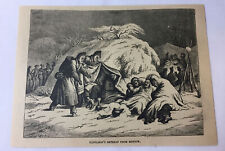 1877 magazine engraving ~ NAPOLEON'S RETREAT FROM MOSCOW picture