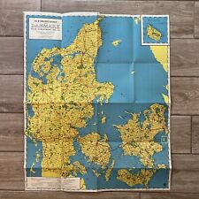 Vintage Denmark DanMark Road Map Rare Good Condition picture