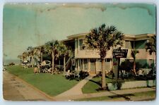 Jacksonville Beach Florida Postcard Silver Sea Motel Town c1960 Vintage Antique picture