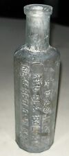 AD Ashley Red Sea Balsam New Bedford Antique Pontil Aqua Glass Bottle Dodecagon picture