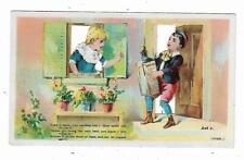 Old DIE CUT Trade Card Knapp's Root Beer Imitation Return Two Sided Happy Mom picture