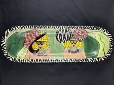 SWAK By Lynda Corneille Aunt Gertie 18” Ceramic Hand Painted Tray picture