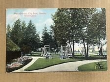 Postcard Seattle WA Washington City Park Play Ground Swings Vintage 1910 PC picture