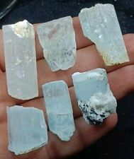 6pcs Blue Aquamarine Crystals From Shigar Valley Skardu Pakistan 73g  picture