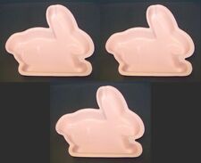 3x Pink Easter Bunny Shaped Serving Bowls, 11.75