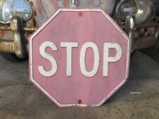  Antique Embossed Stop Traffic  Sign  picture