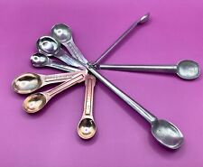 VTG Mixed  Lot 9 Measuring Spoons 7 Aluminum Japan Foley & Unbranded MCM picture