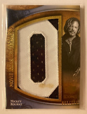 Mickey Rourke PATCH #/113 Upper Deck Movie Icons 2009 Letter O Actor Wardrobe SP picture