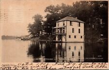 Postcard OH Akron, Ohio; A Cottage on Long Lake 1906 Portage Lakes-Summit Cty Ch picture