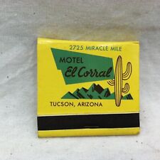 El Corral Motel advertising matchbook Tucson, Arizona AZ picture