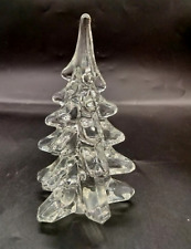 Vintage Silvestri Glass Christmas Tree 6.5” Clear Crystal Holiday Tree Taiwan picture