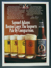 1990 Samuel Sam Adams Boston Lager beer bottle photo vintage print Ad picture
