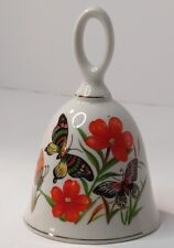 UCGC Decorative Bell Orange Wild Flowers and Multicolor Butterflies Hand Painted picture