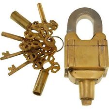 Golden Tricky Lock Brass Victorian Style Handmade Tricky Lock Puzzled Padlock BM picture