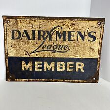 Vintage Dairymen’s League Member Metal Sign 15x10 picture