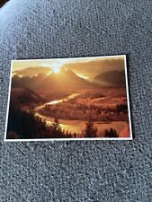 Snake River Winds Its Way Through the Grand Tetons, Wyoming, 1984 --POSTCARD picture