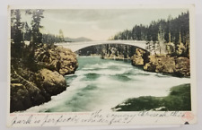1908 New Concrete Bridge Grand Canyon Yellowstone National Park Antique Postcard picture