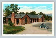 Watkins Glen NY-New York, New Pavilion at State Park Vintage Souvenir Postcard picture