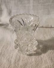 Vintage MCM Pressed Clear Glass Toothpick Holder Pineapple Shape picture