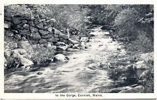In The Gorge Cornish Maine ME Scenic River View 1933 Postcard Photo B&W picture