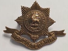 WW1 Worcestershire Regiment Cap Badge Brass 2 Lugs ANTIQUE Original picture