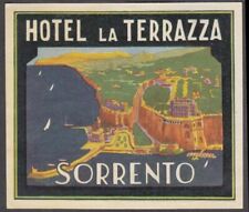 Hotel la Terrazza Sorrento Italy baggage sticker ca 1930s picture