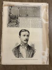 Antique copy of THE GRAPHIC June 28th, 1879 THE LIFE OF PRINCE LOUIS NAPOLEON picture