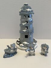 Encore 2000 Snow Buddies Snowville “Lighthouse” #94933 - Rare 3 Mini Figures picture