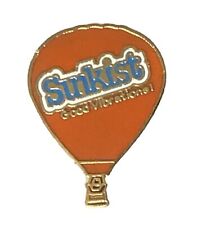 Vtg Sunkist Soda Good Vibrations Hot Air Balloon Lapel Pin Tie Tac Advertising picture