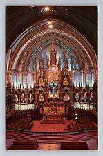 Montreal-Quebec, Main Altar Notre Dame Church, Vintage Postcard picture