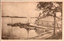 Vintage Postcard Boat Raft of J.M. Dennett Castine ME Maine 1917           G-312 picture
