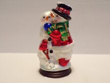 Thomas Pacconi Classics 2004 Blown Glass Snowman Christmas Ornament Figurine Hug picture