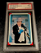 PSA 7.5 1966 Batman Riddler Back #33 The Pudgy Penguin Burgess Meredith Topps picture