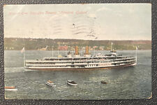 Hudson River Day-Line Steamer 1908 Antique Litho-Chrome Postcard Franklin 1 Cent picture