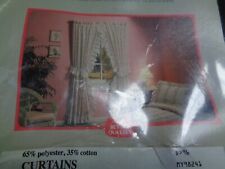Vtg New Sears Priscilla Curtains Pair 98x84 Floral Colormate Carnation Reduced picture