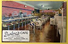 Vintage Postcard 1940 Linen Barlow’s Café 112 W Main View Marshalltown ￼Iowa IA picture