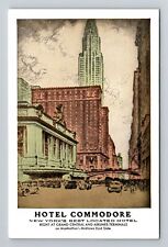 Manhattan NY-New York, Hotel Commodore, Advertising, Vintage Postcard picture