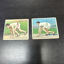 2 1910 Mecca Cigarette Cards for Sprint Track And Field Including World Holder picture