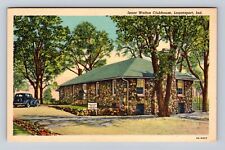 Logansport IN-Indiana, Izaac Walton Clubhouse, Antique Vintage Souvenir Postcard picture